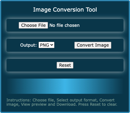 Screenshot of West Web Pages Image Converter tool