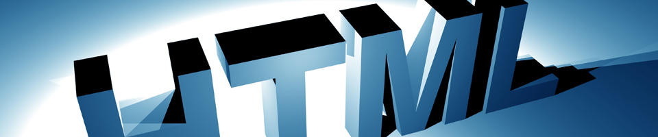 HTML written across banner